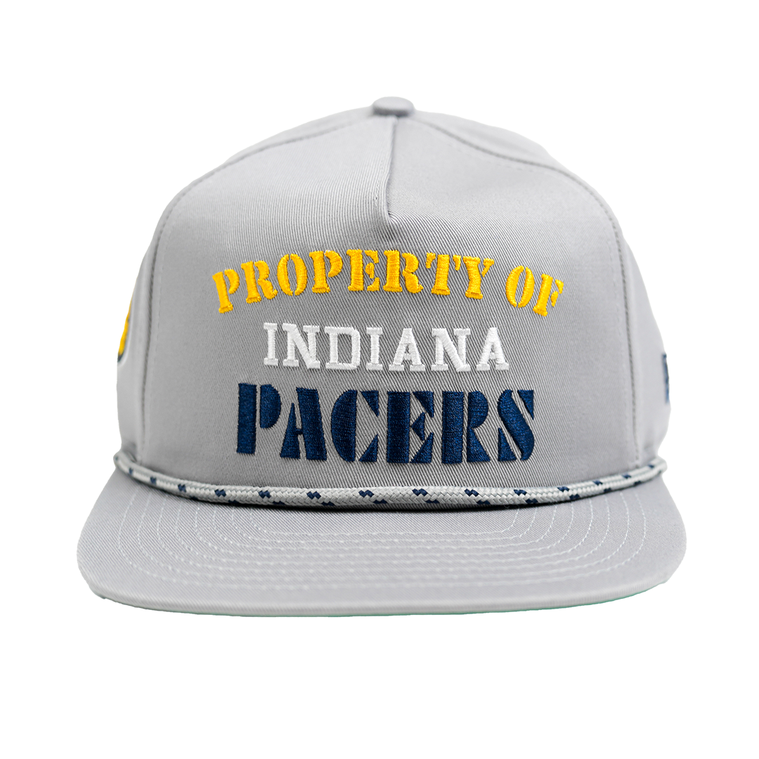 Adult Indiana Pacers Vintage Golfer Hat in Grey by New Era