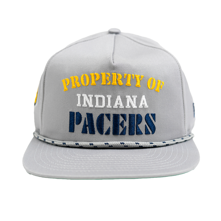 Adult Indiana Pacers Vintage Golfer Hat in Grey by New Era