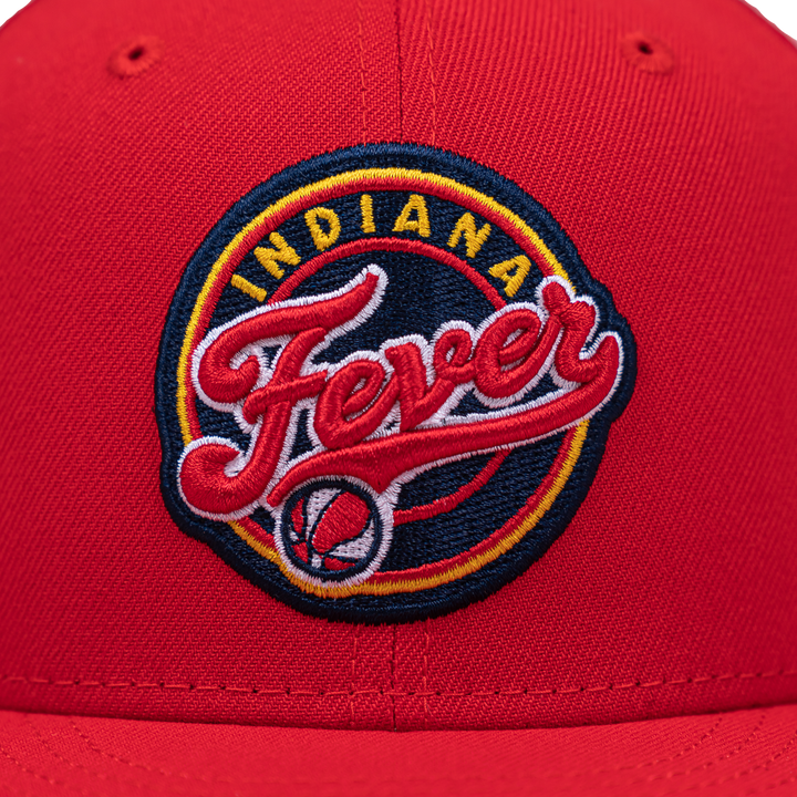 Adult Indiana Fever Primary Logo 9Fifty Trucker Hat in Red by New Era