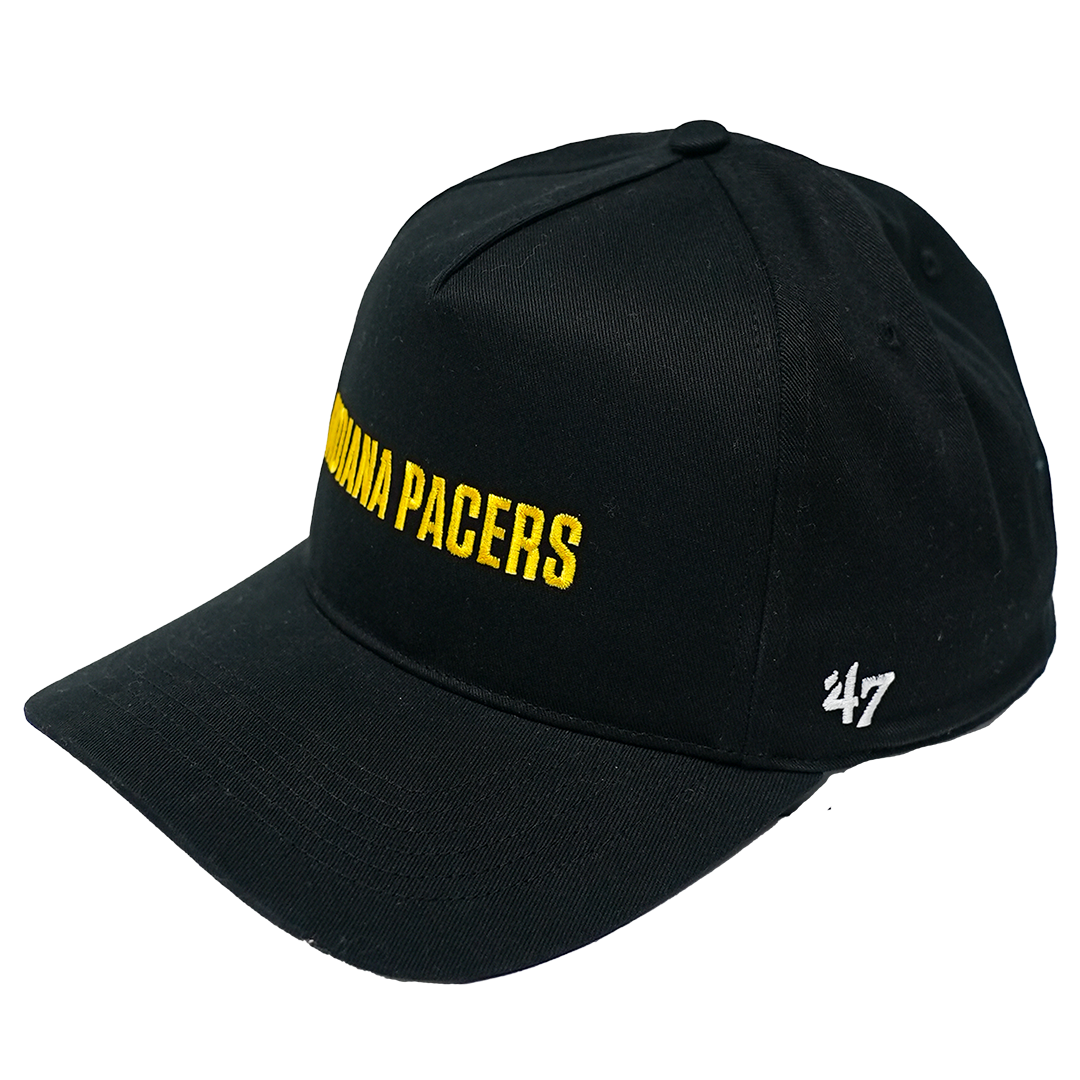 Adult Indiana Pacers Script Rope Hitch Hat in Black by '47