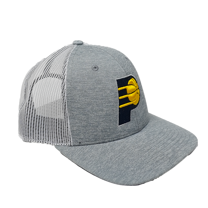 Adult Indiana Pacers Primary Logo Harrington Trucker Hat in Grey by '47