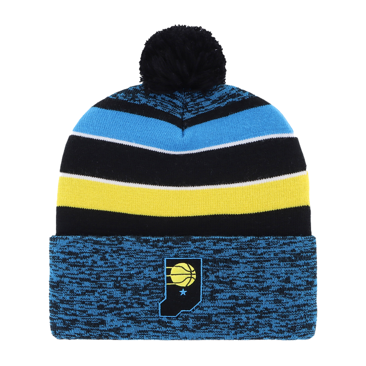 Adult Indiana Pacers 24-25' CITY EDITION Pom Knit Hat in Blue by '47