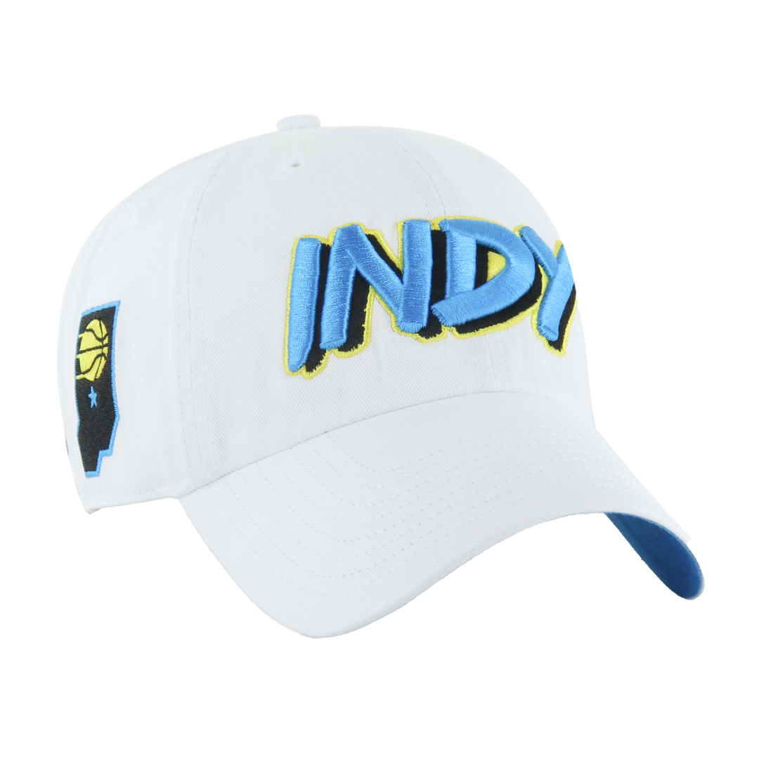 Adult Indiana Pacers 24-25' CITY EDITION Clean-Up Hat in White by '47