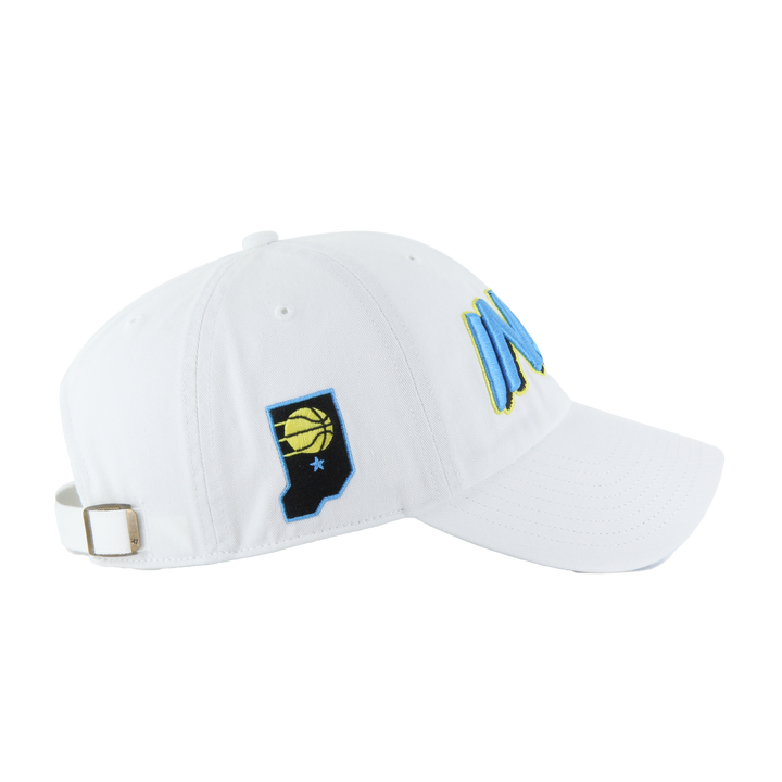 Adult Indiana Pacers 24-25' CITY EDITION Clean-Up Hat in White by '47