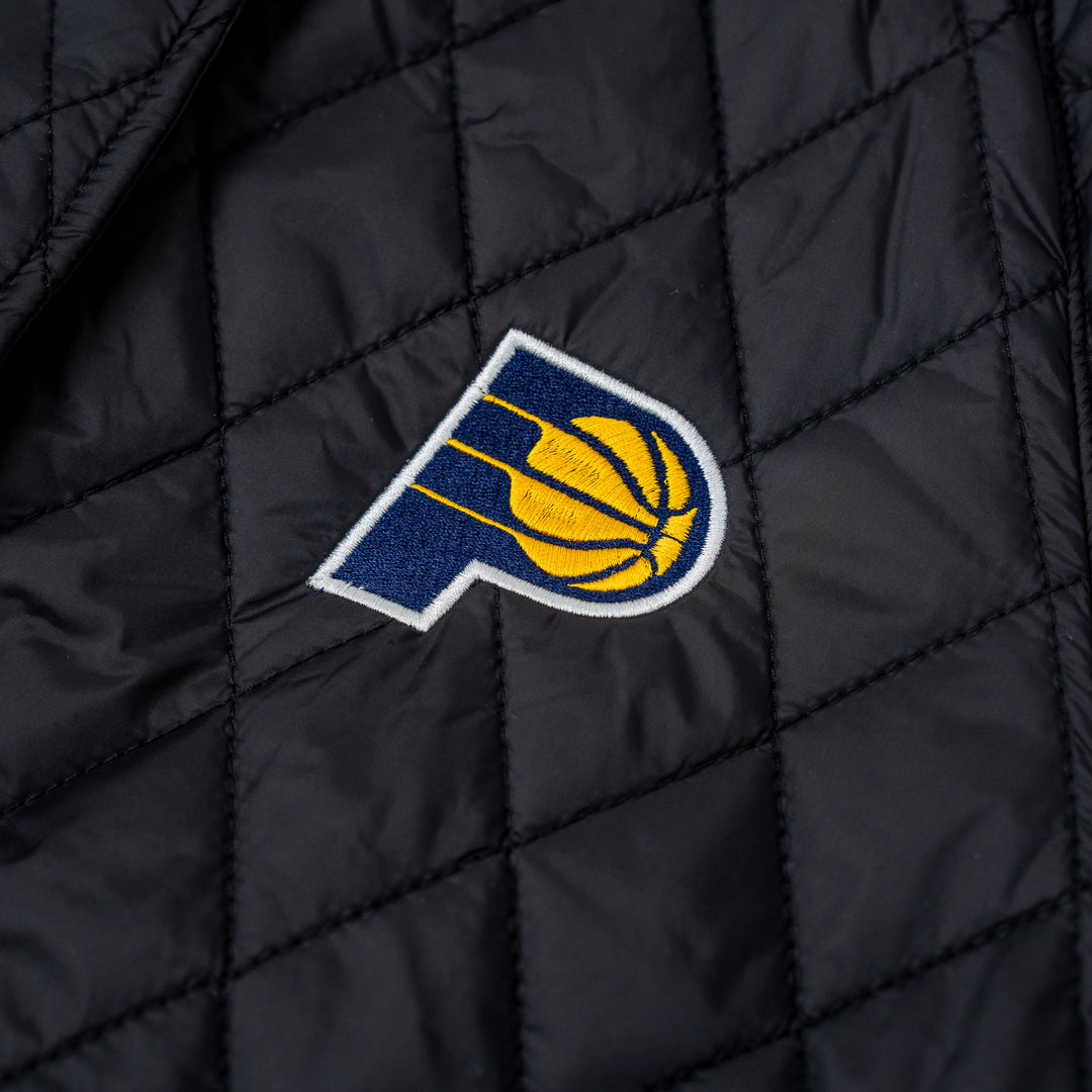 Women's Indiana Pacers 3/4 Length Bomber Jacket in Black by Lole