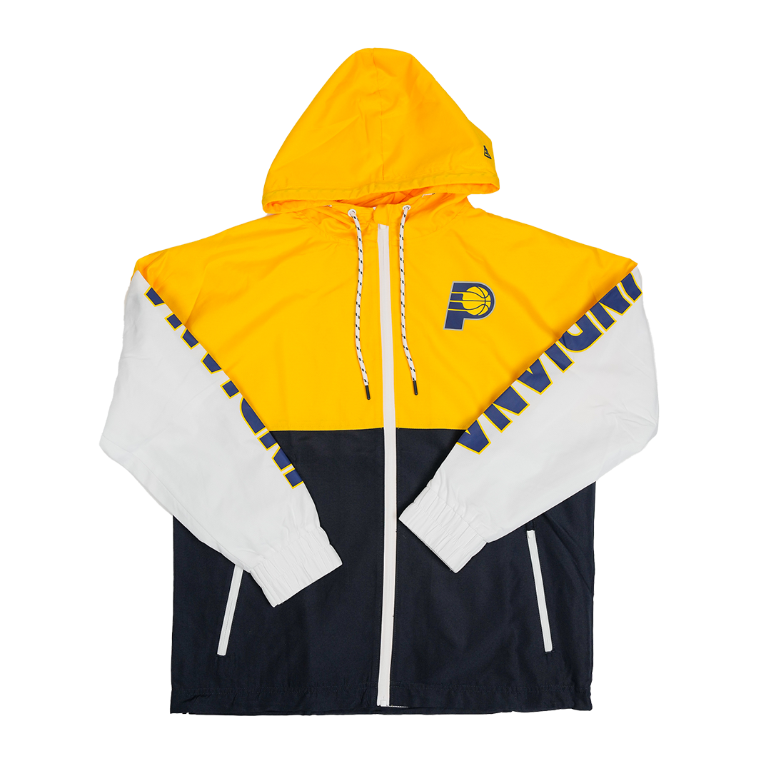 Adult Indiana Pacers Full-Zip Windbreaker Jacket in Navy by New Era