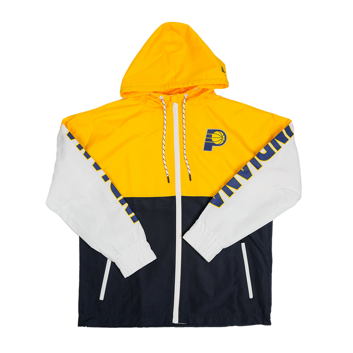 Adult Indiana Pacers Full-Zip Windbreaker Jacket in Navy by New Era