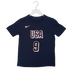 Youth 2024 Olympics Team USA #9 Tyrese Haliburton USA Basketball Name and Number T-shirt in Navy by Nike