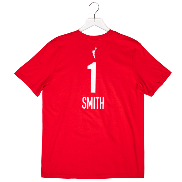 Adult Indiana Fever #1 Nalyssa Smith Rebel Name and Number T-shirt in Red by Nike