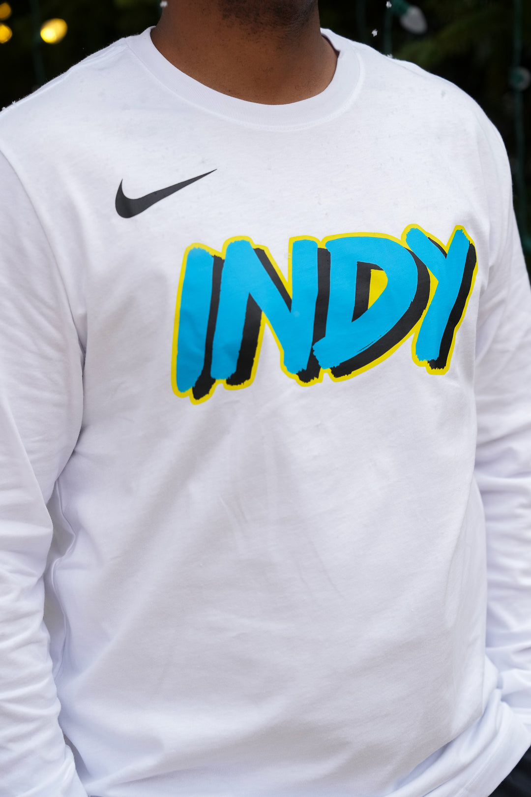 Adult Indiana Pacers 24-25' CITY EDITION Long-Sleeve Shirt in White by Nike