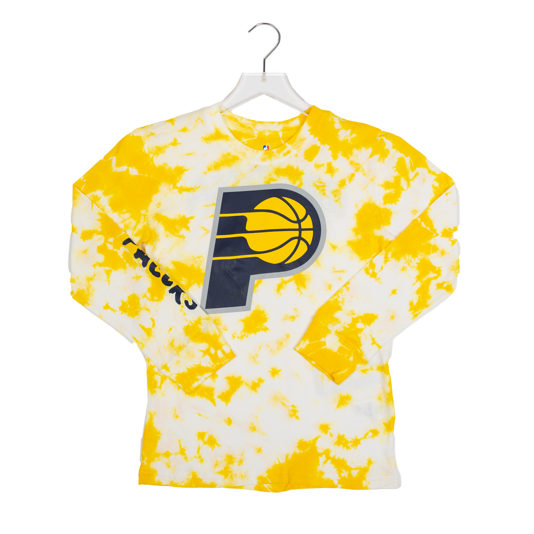 Youth Indiana Pacers Mega Scorer Tie Dye Long-Sleeve Shirt in Gold by Outerstuff