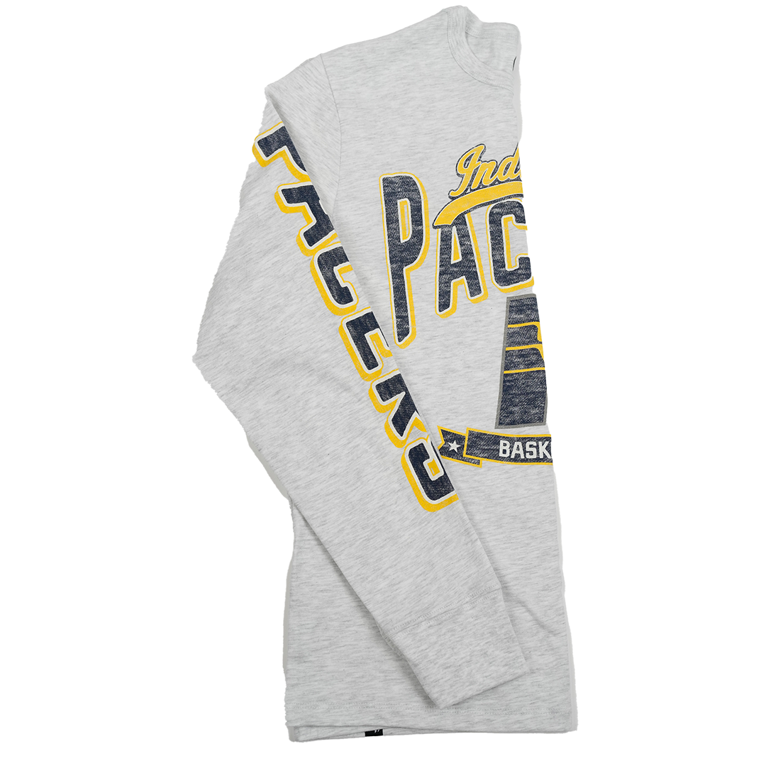 Adult Indiana Pacers Fair Ball Franklin Long-Sleeve Shirt in Grey by '47