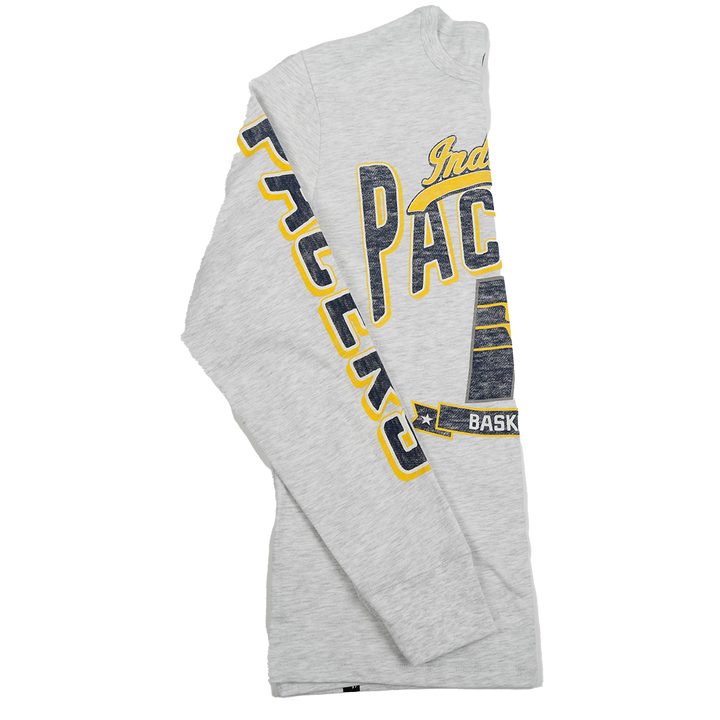 Adult Indiana Pacers Fair Ball Franklin Long-Sleeve Shirt in Grey by '47