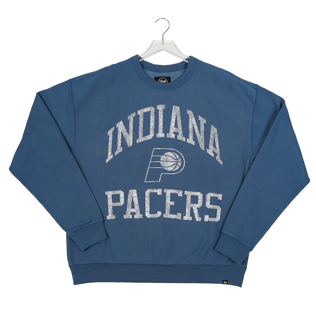 Adult Indiana Pacers Wave Rider Crew Fleece in Blue by '47