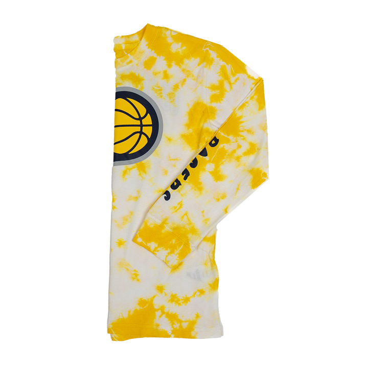 Youth Indiana Pacers Mega Scorer Tie Dye Long-Sleeve Shirt in Gold by Outerstuff