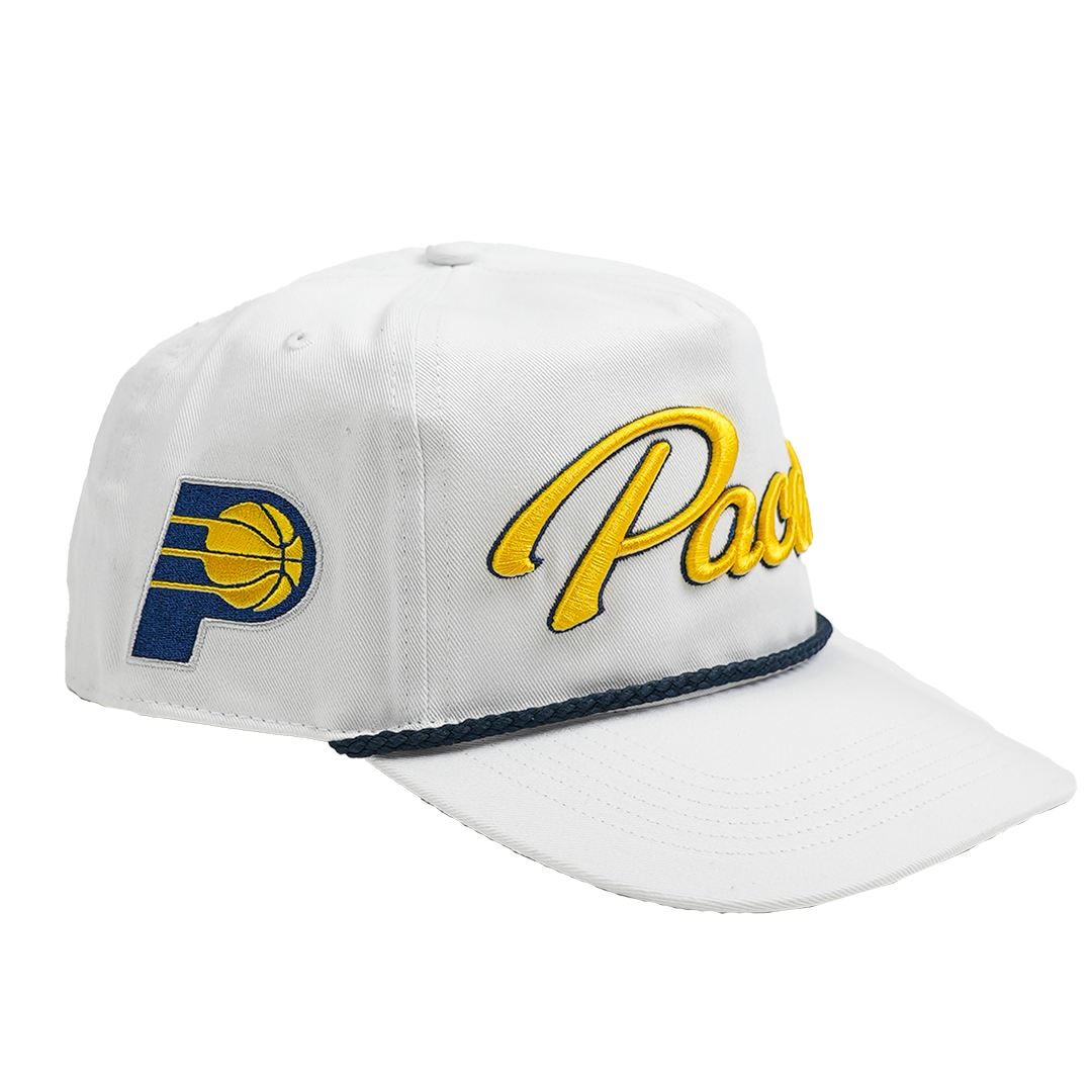 Adult Indiana Pacers 7 Overhand Hitch Hat in White by '47