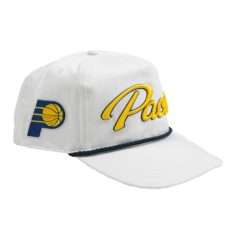 Adult Indiana Pacers 7 Overhand Hitch Hat in White by '47