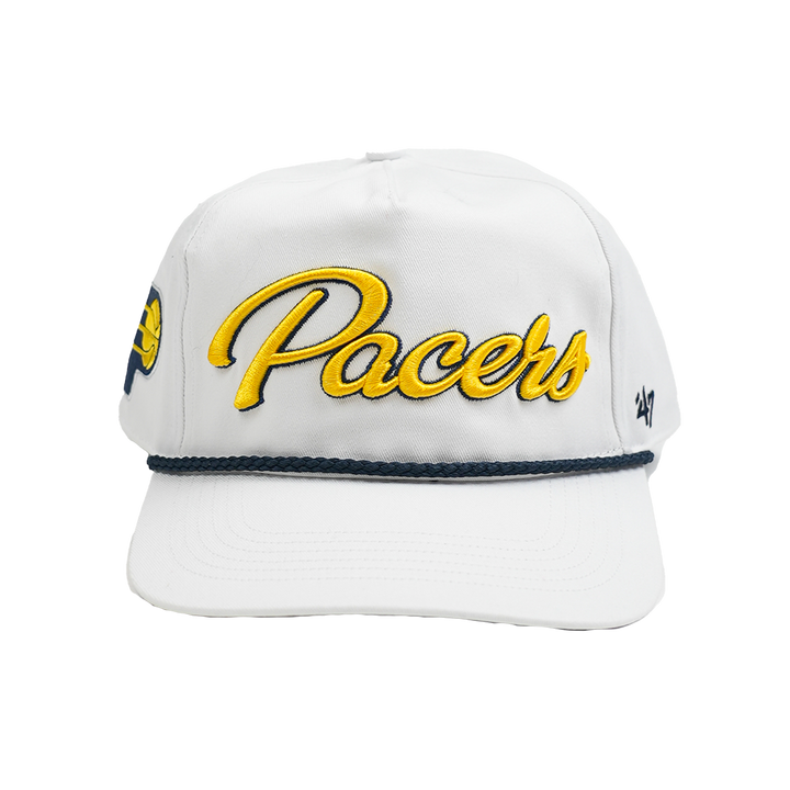 Adult Indiana Pacers 7 Overhand Hitch Hat in White by '47