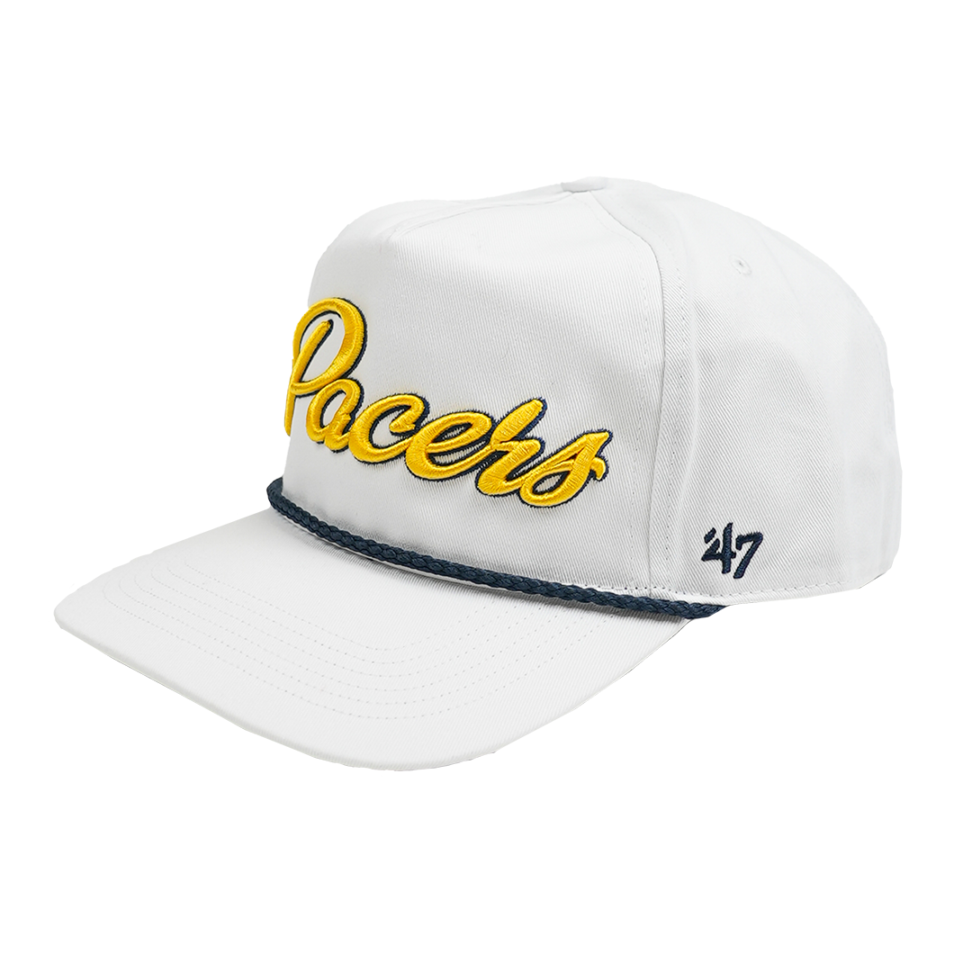 Adult Indiana Pacers 7 Overhand Hitch Hat in White by '47