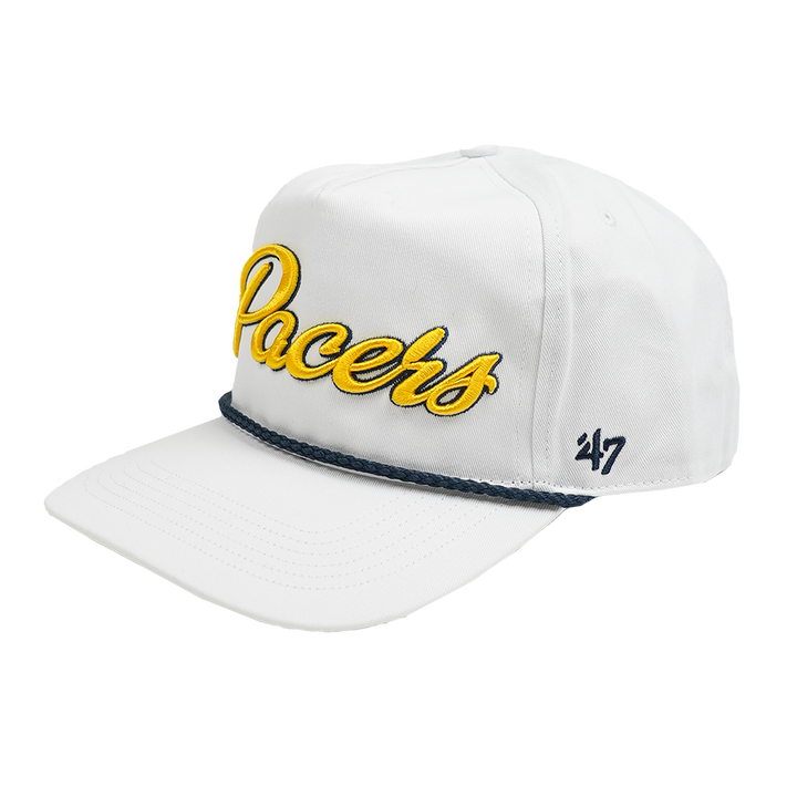 Adult Indiana Pacers 7 Overhand Hitch Hat in White by '47