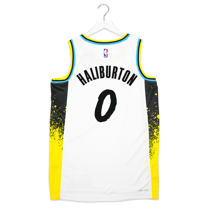 Adult Indiana Pacers #0 Tyrese Haliburton 24-25' CITY EDITION Swingman Jersey in White by Nike