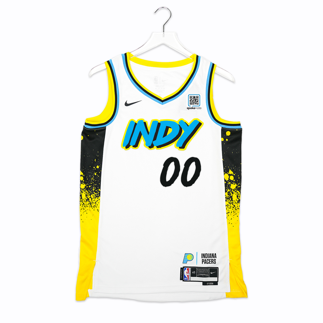 Adult Indiana Pacers #00 Bennedict Mathurin 24-25' CITY EDITION Swingman Jersey in White by Nike