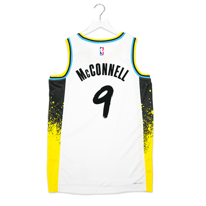 Adult Indiana Pacers #9 T.J. McConnell 24-25' CITY EDITION Swingman Jersey in White by Nike