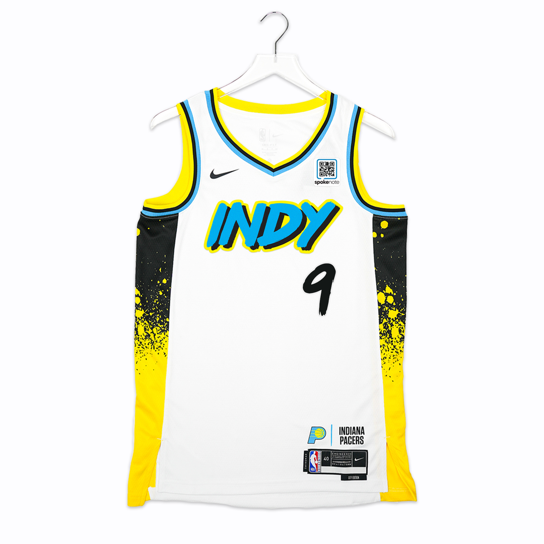 Adult Indiana Pacers #9 T.J. McConnell 24-25' CITY EDITION Swingman Jersey in White by Nike