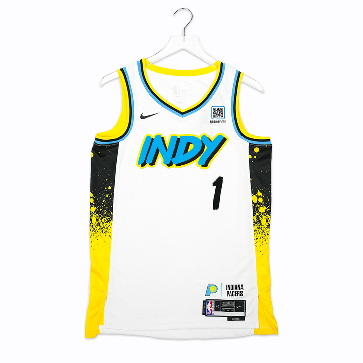 Adult Indiana Pacers #1 Obi Toppin 24-25' CITY EDITION Swingman Jersey in White by Nike