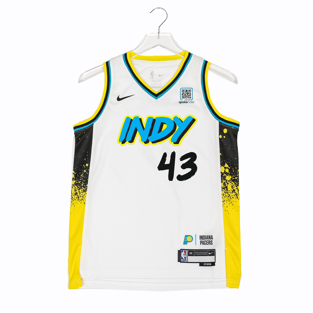 Youth Indiana Pacers #43 Pascal Siakam 24-25' CITY EDITION Swingman Jersey in White by Nike