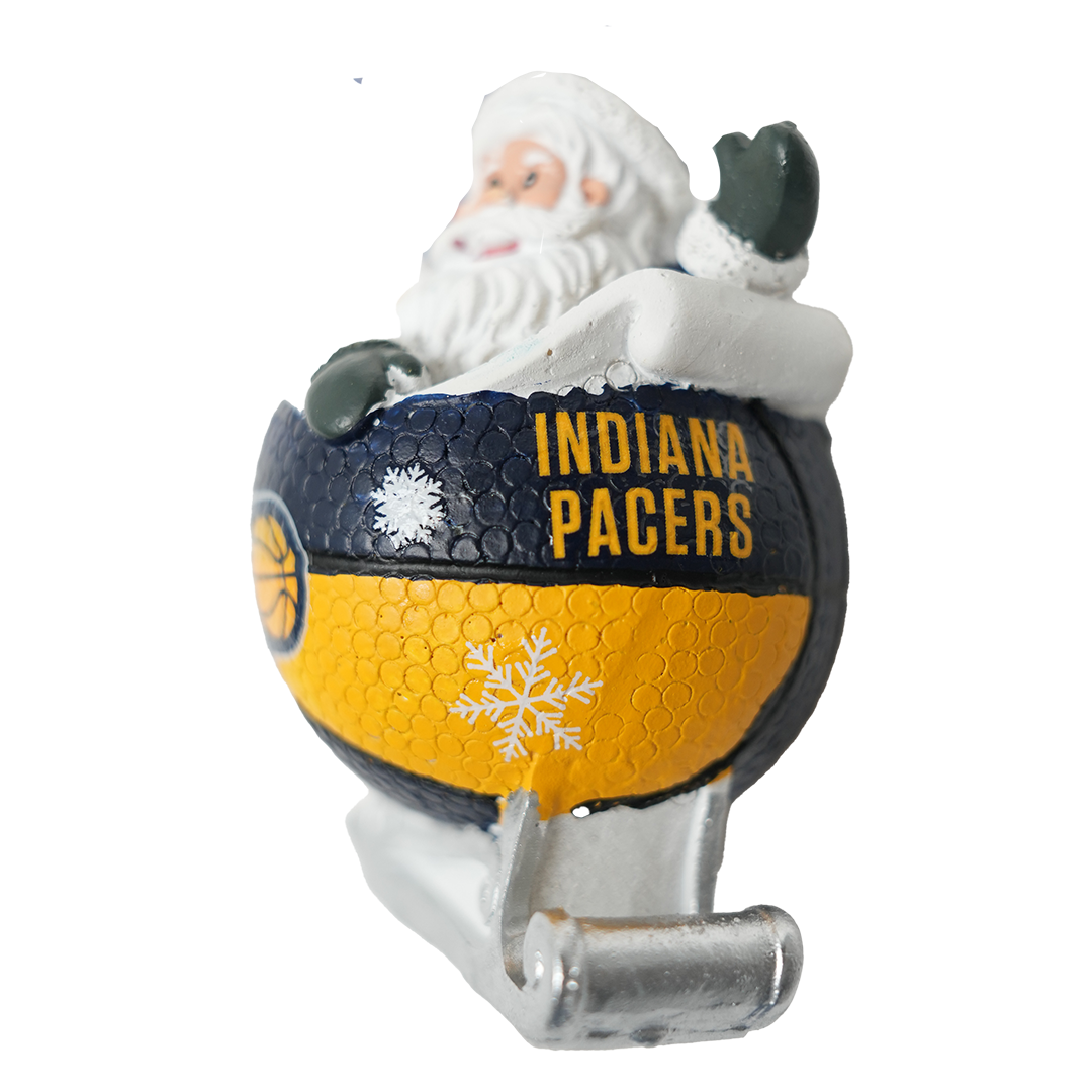 Indiana Pacers Santa Basketball Sleigh Ornament