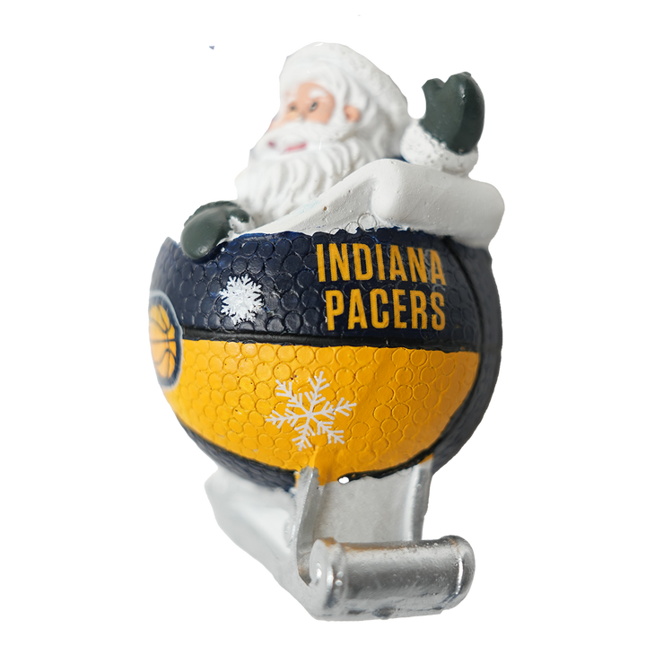 Indiana Pacers Santa Basketball Sleigh Ornament