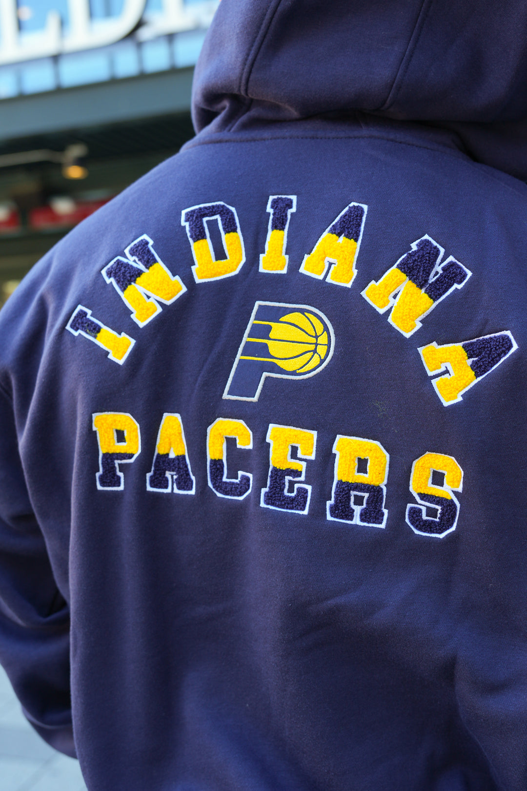 Adult Indiana Pacers Afterburner Full-Zip Hooded Fleece in Navy by UNK