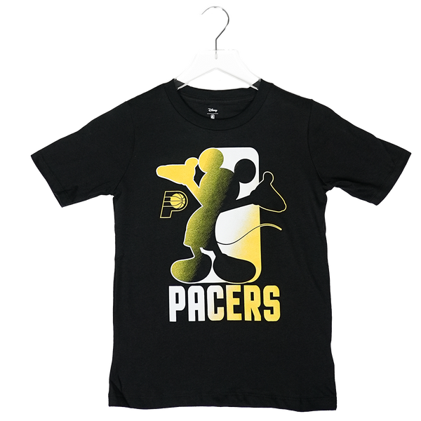 Youth Little Kids Indiana Pacers Mickey Cross Fade T-Shirt in Black by Nike