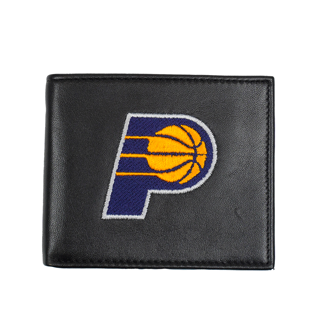 Indiana Pacers Primary Logo Embroidered Wallet in Black