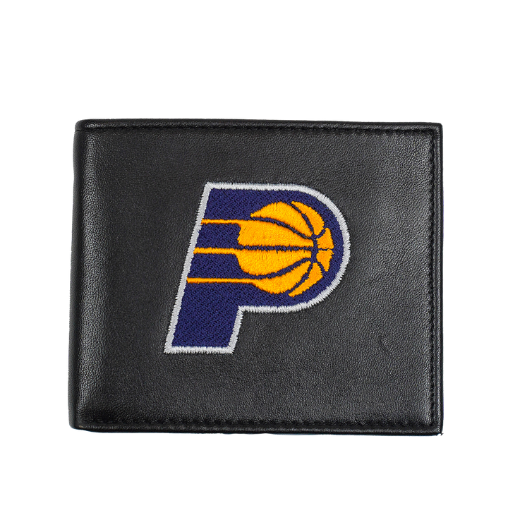 Indiana Pacers Primary Logo Embroidered Wallet in Black