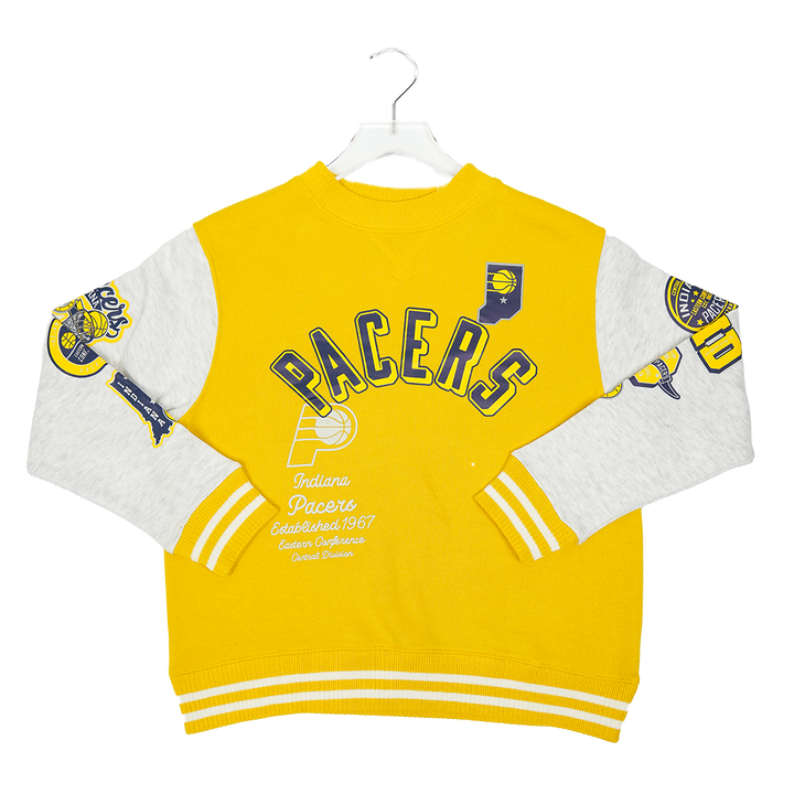 Youth Indiana Pacers Star Treatment Crewneck Sweatshirt in Gold by OuterStuff