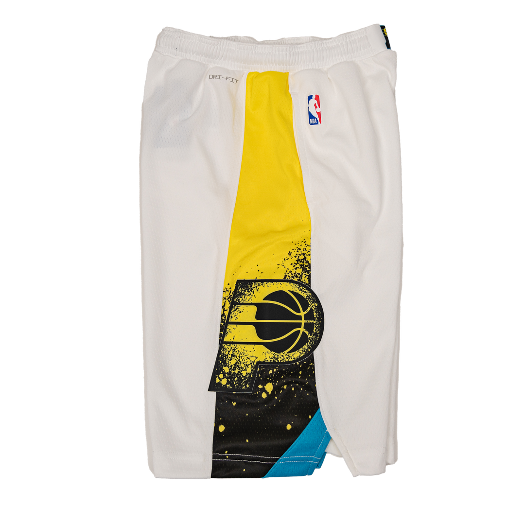 Youth Indiana Pacers 24-25' CITY EDITION Swingman Shorts in White by Nike