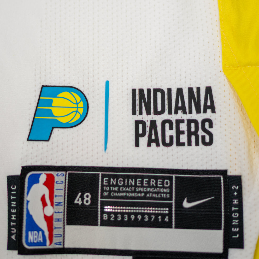 Adult Indiana Pacers #0 Tyrese Haliburton 24-25' CITY EDITION Authentic Jersey in White by Nike