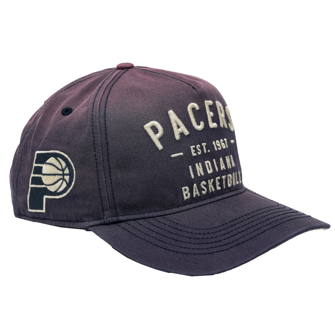 Adult Indiana Pacers Dusted Laramine Hitch RF Hat in Navy by '47