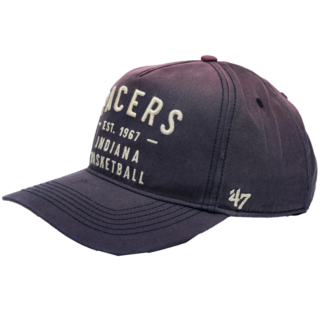 Adult Indiana Pacers Dusted Laramine Hitch RF Hat in Navy by '47