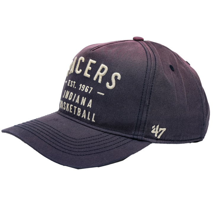 Adult Indiana Pacers Dusted Laramine Hitch RF Hat in Navy by '47