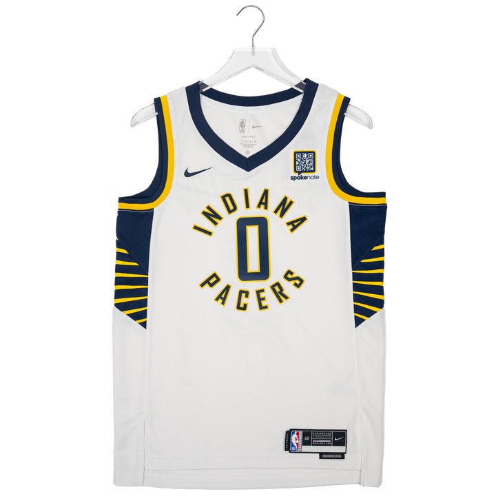 Adult Indiana Pacers #0 Tyrese Haliburton Association Swingman Jersey by Nike