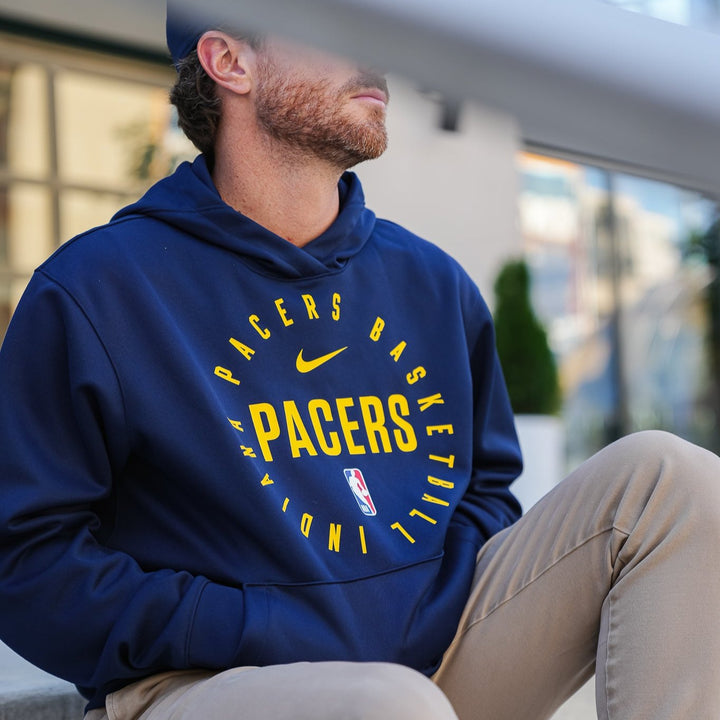 Adult Indiana Pacers 24-25' Spotlight Hooded Sweatshirt in Navy by Nike