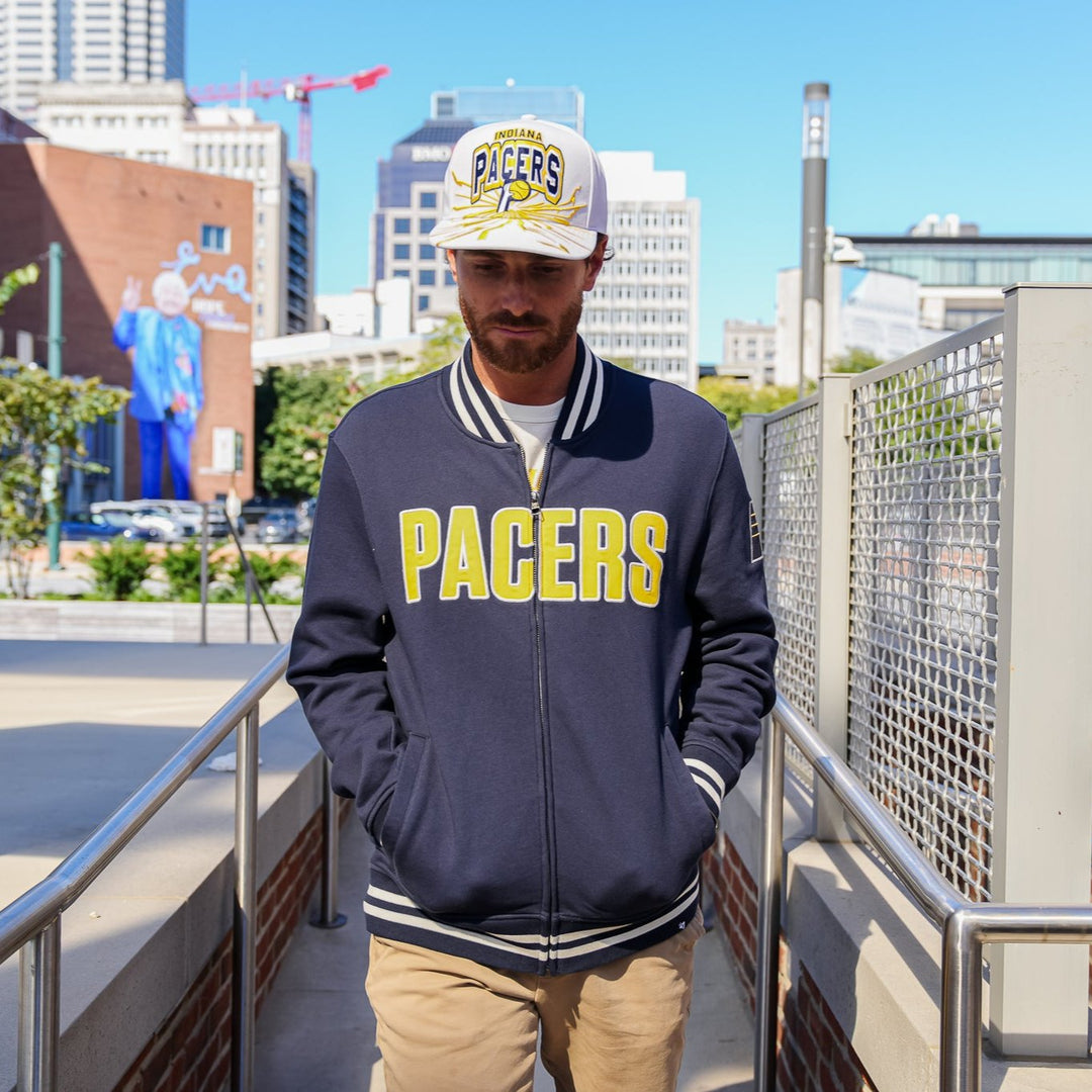 Adult Indiana Pacers Wax Pro Track Jacket in Navy by '47