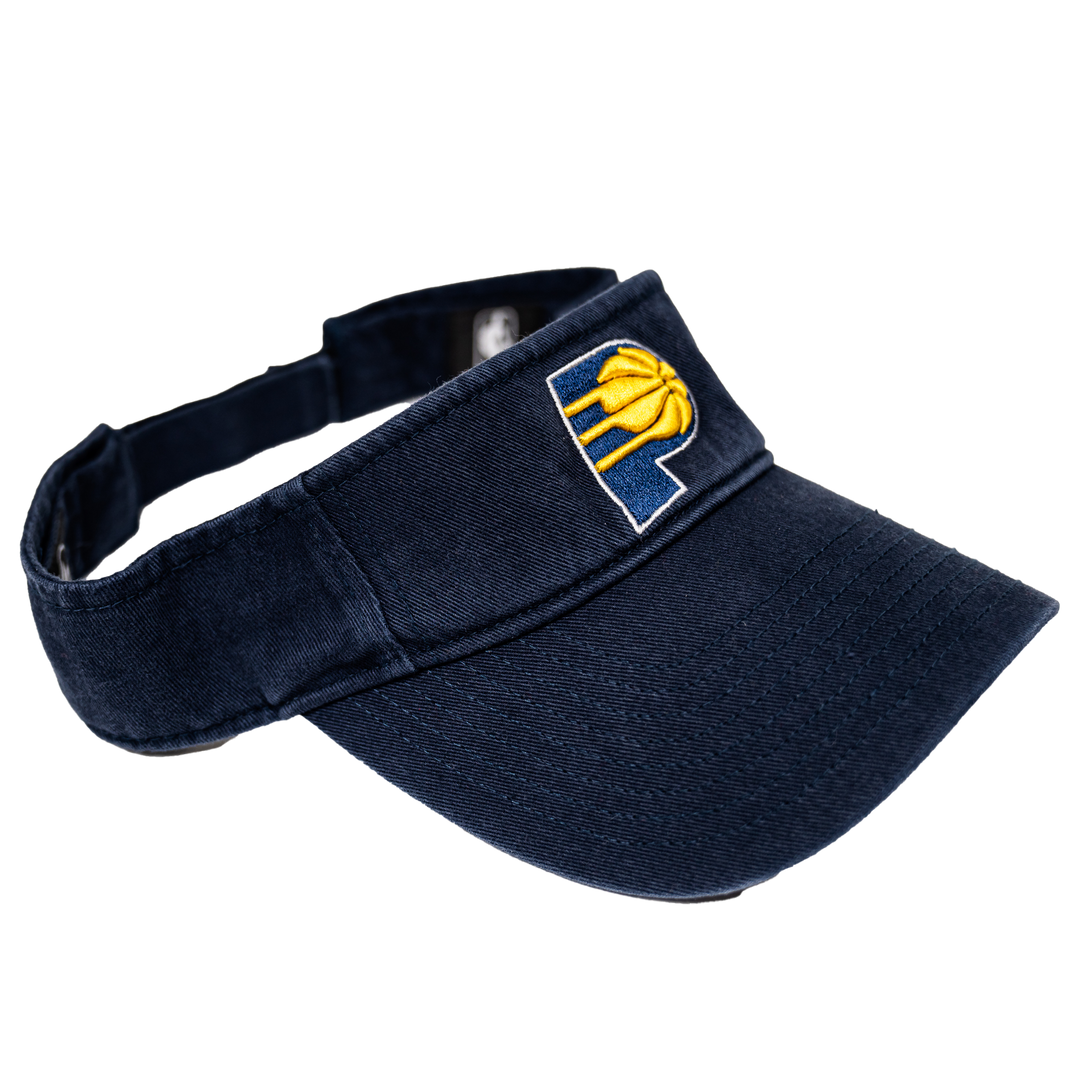 Adult Indiana Pacers Primary Logo Clean Up Visor in Navy by '47