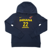 Youth Indiana Fever 22 Caitlin Clark Explorer Name and Number Club Hooded Sweatshirt in Navy by Nike