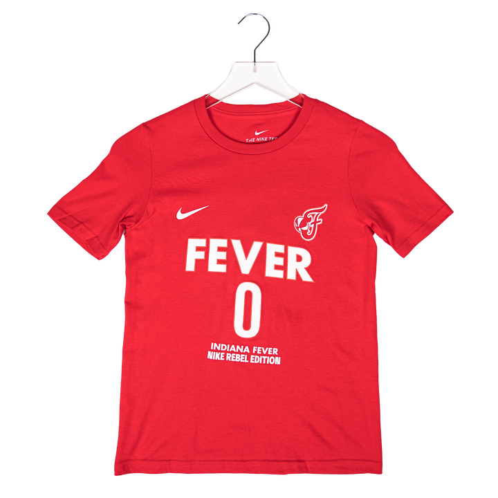 Youth Indiana Fever #0 Kelsey Mitchell Rebel Name and Number T-Shirt in Red by Nike