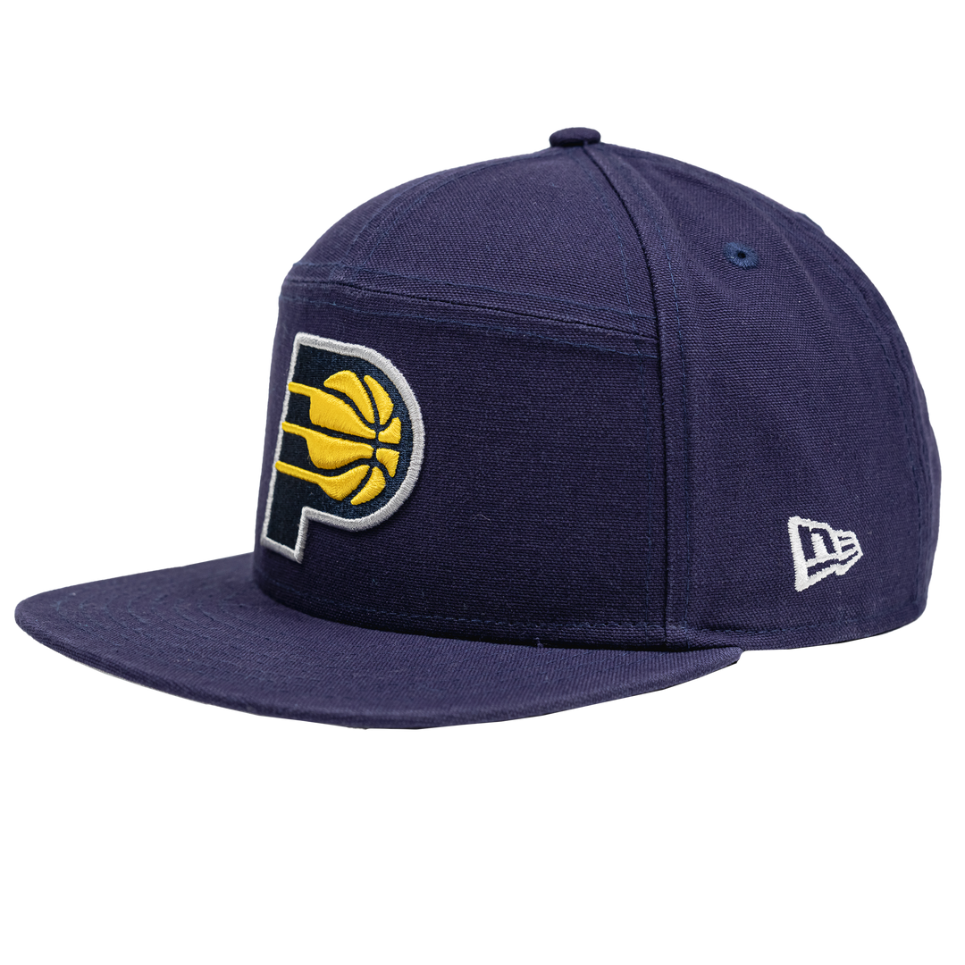 Adult Indiana Pacers Cotton Canvas 9Fifty Hat in Navy by New Era