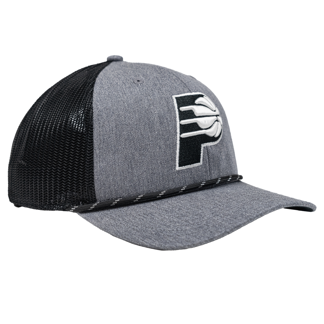 Adult Indiana Pacers Carbon Rope Trucker Hat in Charcoal by '47